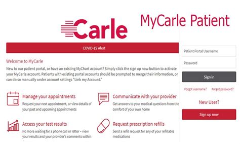 Patients with existing portal accounts should be prompted to merge their information, or can do so manually under account settings "Link my Account. . Mycarle login